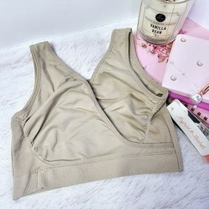 NWT Ingrid and Isabel Seamless Crossover   Maternity and Nursing Bra Siz…